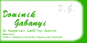 dominik gabanyi business card